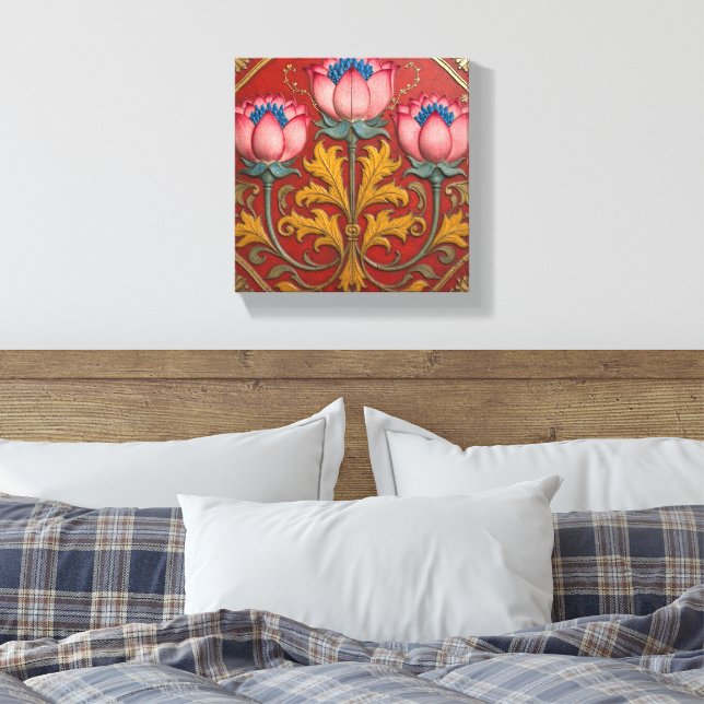 Lienzo Trio de Loto Rosa (Insitu(Dormitorio))