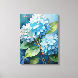 Lienzo Trio de tranquilidad: Hydrangeas azules