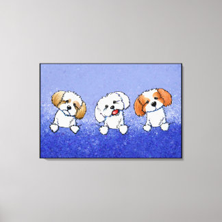 Lienzo Trio kiniArt Havanese