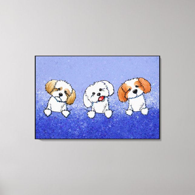 Lienzo Trio kiniArt Havanese (Anverso)