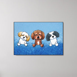 Lienzo Trio kiniArt Havanese