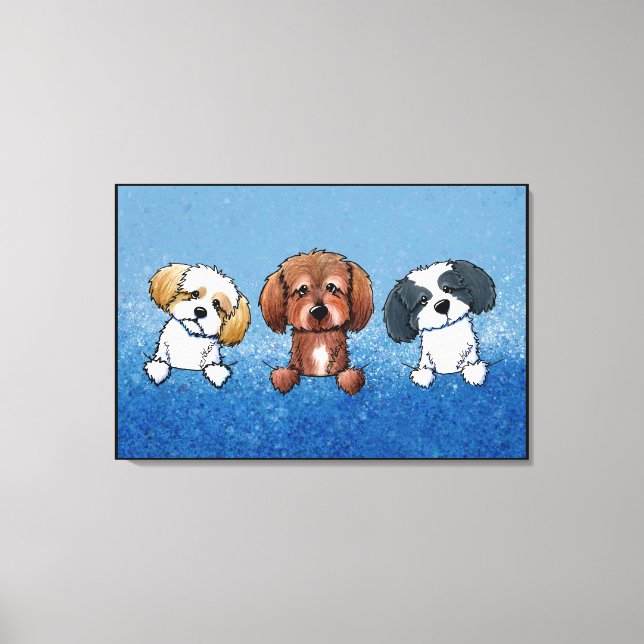 Lienzo Trio kiniArt Havanese (Anverso)