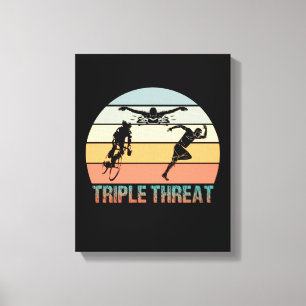 Lienzo Triple amenaza - Triathlon Sunset