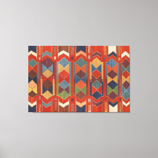 Lienzo Tríptico contemporáneo del patrón kilim turco