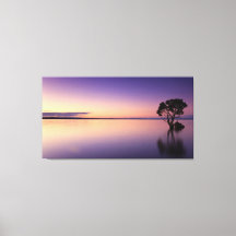 Lienzo Tríptico Paisaje Natural Lago