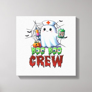 Lienzo Tripulación Boo Boo Enfermera Halloween Fantasma D