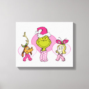 Lienzo Tripulación del Grinch en retrato rosa de San Vale