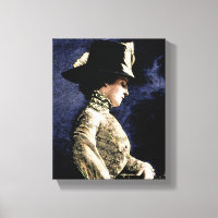 Triste victoriana con Gorra de plumas