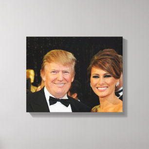 LIENZO TRIUNFO DE DONALD Y DE MELANIA
