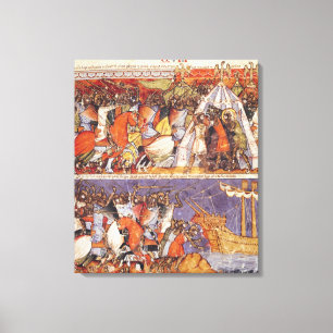 Lienzo Trojan que invaden el campo griego