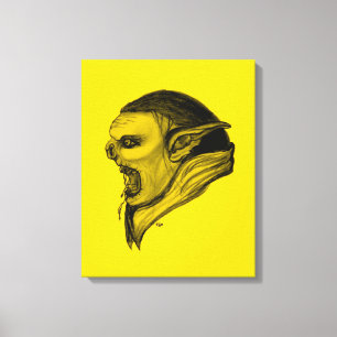 Lienzo Troll schwarz gelb design