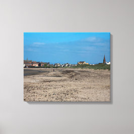 Lienzo Troon Beach Scotland Poster de postales Bloqueo de
