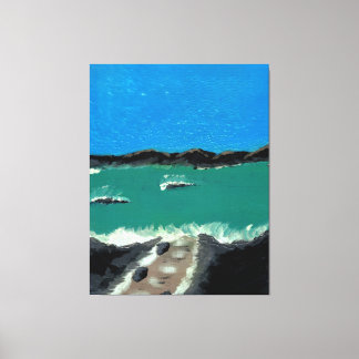 Lienzo Tropical Beach Stretched Original Canvas Print