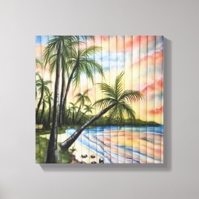 LIENZO TROPICAL PALM TREES BEACH BLINDS (Anverso)