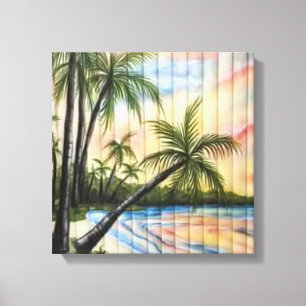 LIENZO TROPICAL PALM TREES BEACH BLINDS