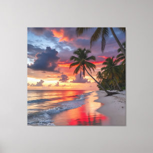 Lienzo tropical sunset beach