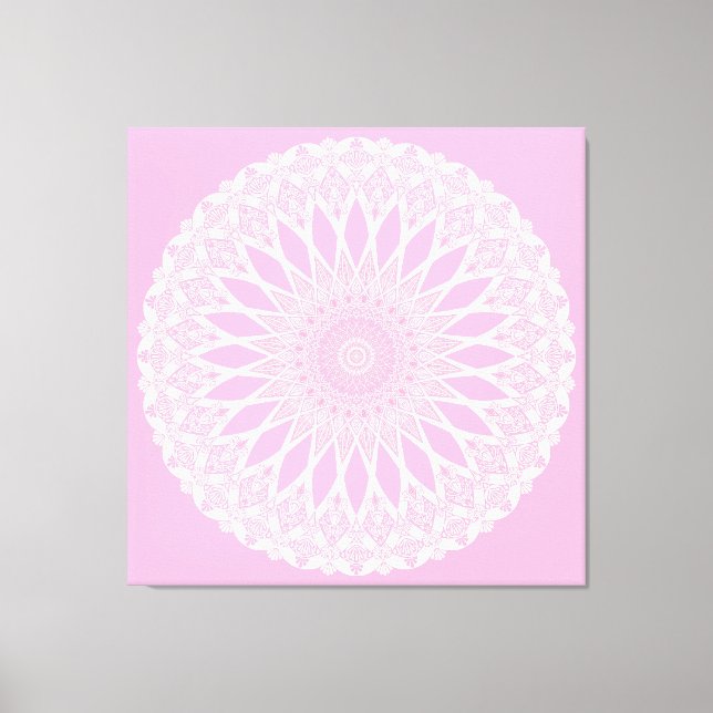 Lienzo Trópicos rosas rosas Mandala (Anverso)