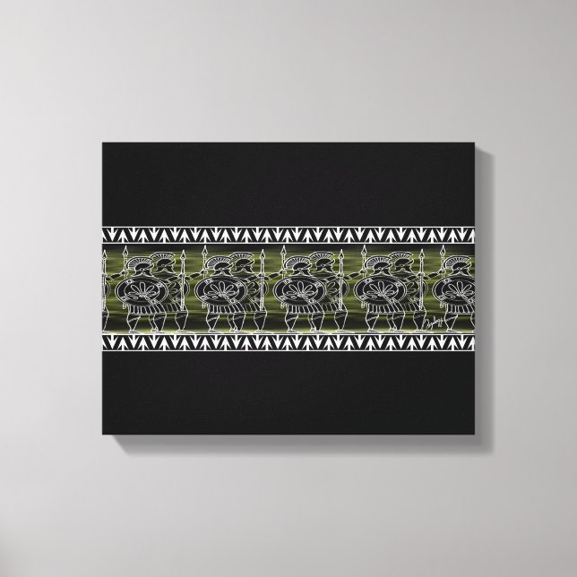 Lienzo Troya de figuras negras griegas (Anverso)