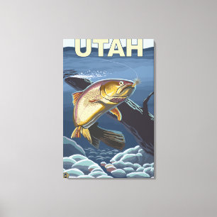 Lienzo Trucha de asesino FishingUtah