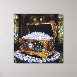 Lienzo Truhen voller Diamanten