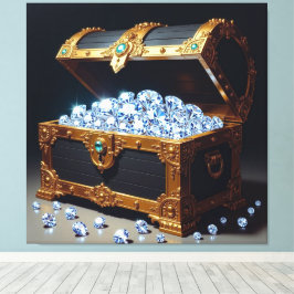 Lienzo Truhen voller Diamanten