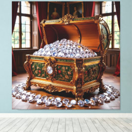 Lienzo Truhen voller Diamanten