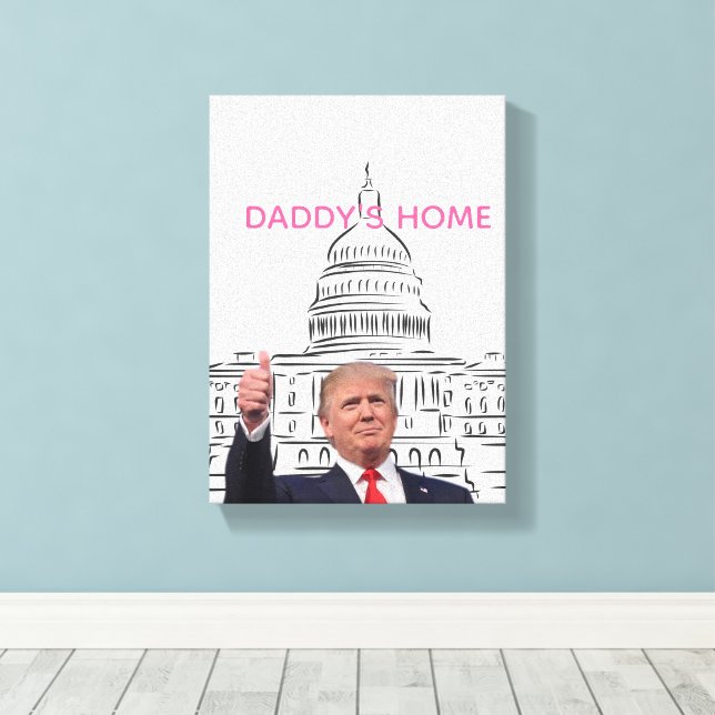 Lienzo Trump 2024 devuelve a Estados Unidos a casa de pap (Insitu (piso de madera))