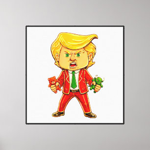 Lienzo Trump Feliz Divertido Trump Invertir Trump Caricat