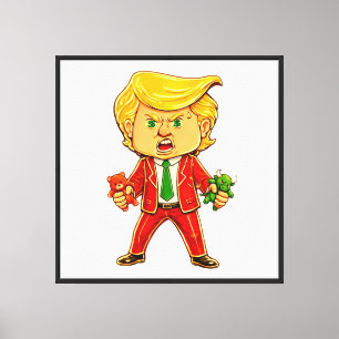 Lienzo Trump Feliz Divertido Trump Invertir Trump Cómic M