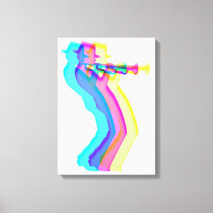 Lienzo Trump Player Jazz Music Canvas Print