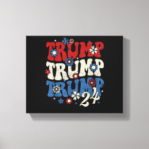 Lienzo Trump Trump Trump 2024 Retro