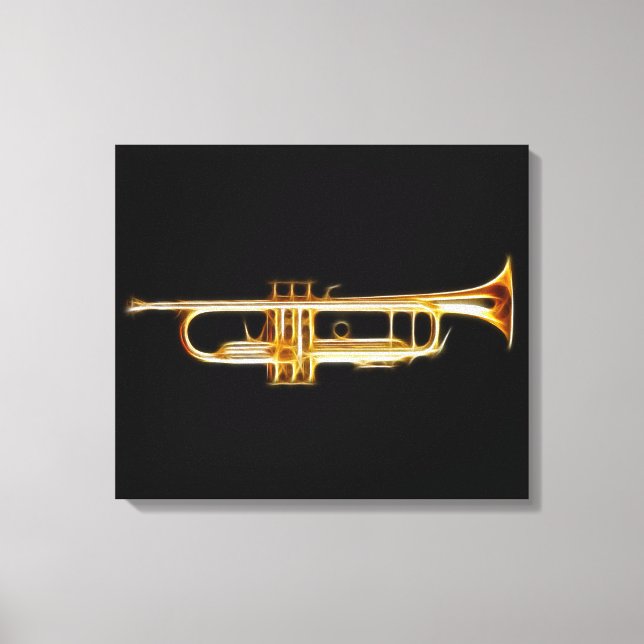 Lienzo Trumpet Brass Horn Wind Instrumento musical (Anverso)