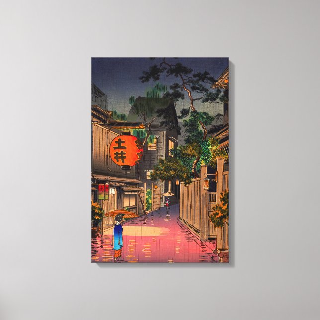 Lienzo Tsuchiya Koitsu - Tarde en Ushigome (Anverso)