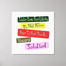Lienzo "Tu Camino Hacia La Solución" Diseño Cuto. ¡Hazte 