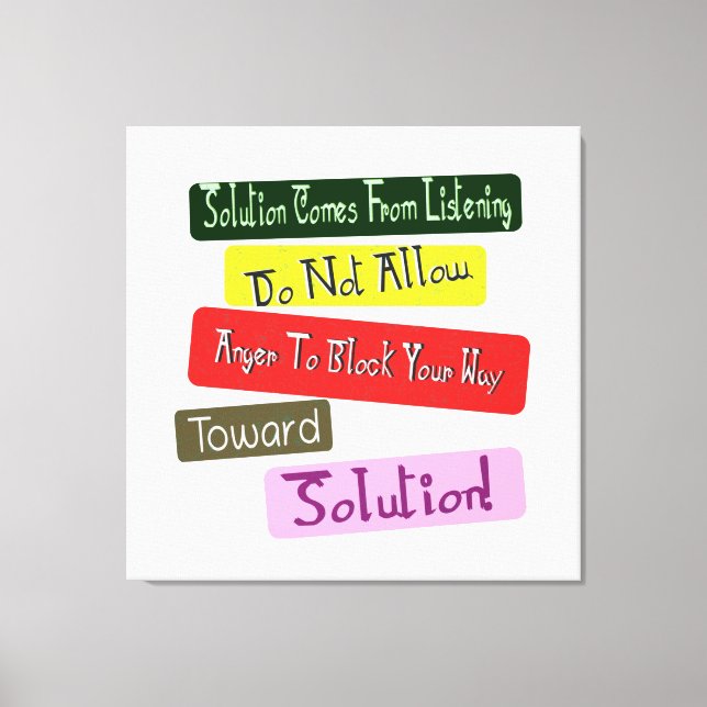 Lienzo "Tu Camino Hacia La Solución" Diseño Cuto. ¡Hazte  (Anverso)