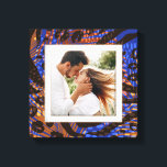 Lienzo Tu foto Patrón animal Leopardo Azul Marrón Tan<br><div class="desc">Hecho para parecer dimensional,  un patrón de impresión animal salvaje crea un marco hermoso para tu foto favorita en este lienzo envuelto. **CONSEJO: Si usas una placa cuadrada,  tal vez necesites recortar tu foto a un cuadrado ANTES de subirla para obtener los mejores resultados.</div>