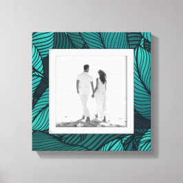 Lienzo Tu foto se va Verde azulada
