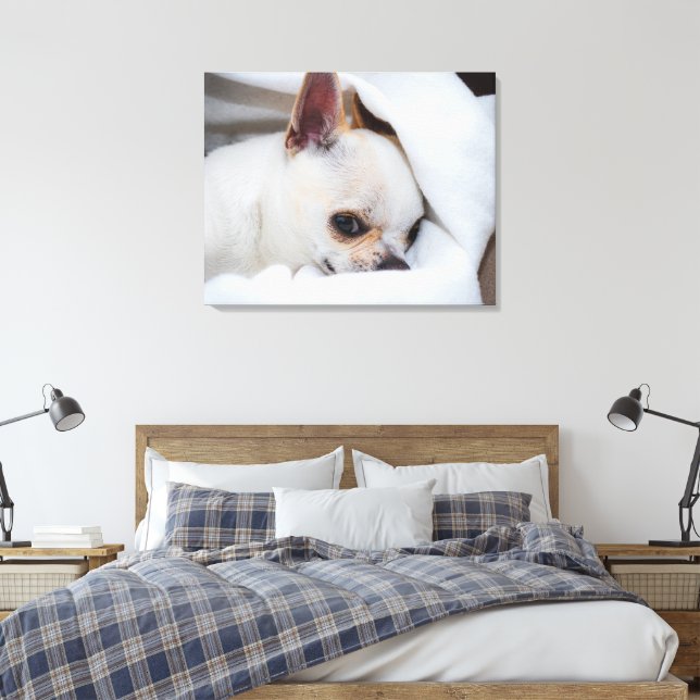 Lienzo Tu mascota perro cachorro personalizado foto chihu (Insitu(Dormitorio))