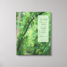 Lienzo Tu palabra es una lámpara en mi pie