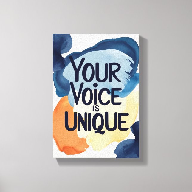 Lienzo Tu voz es única (Anverso)