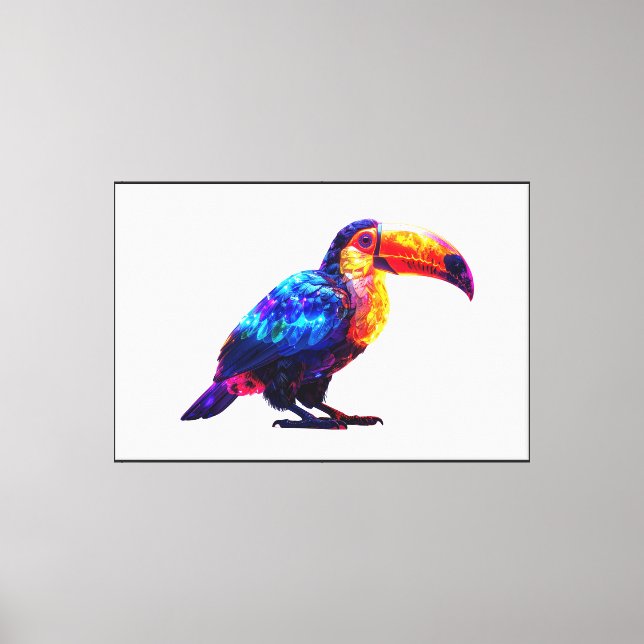 Lienzo Tucán Hermoso Colorido (Anverso)