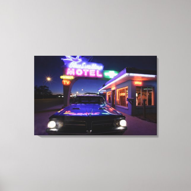 Lienzo Tucumcari, Nuevo México, Estados Unidos. Ruta 66 (Anverso)