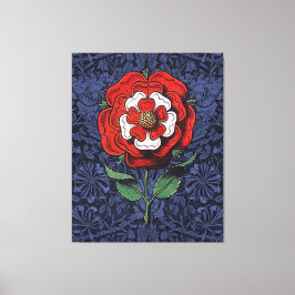 Lienzo Tudor Rosa rojo y blanco