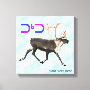 Lienzo Tuktu - Caribou On Snow