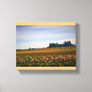 Lienzo Tulip Field con Mt. Hood, Oregón