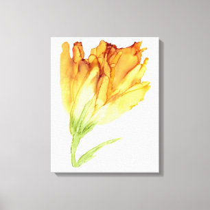 Lienzo Tulipán amarillo anaranjado—personalizable—