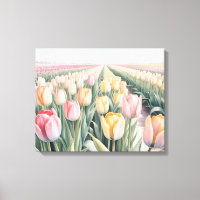 Tulipanes al acuarela