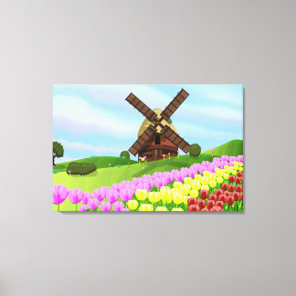 Lienzo Tulipanes de Holanda