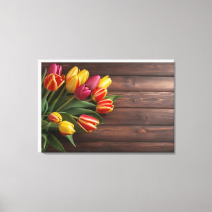Lienzo Tulipanes de primavera para el Día de San Valentín