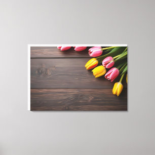 Lienzo Tulipanes de primavera para el Día de San Valentín